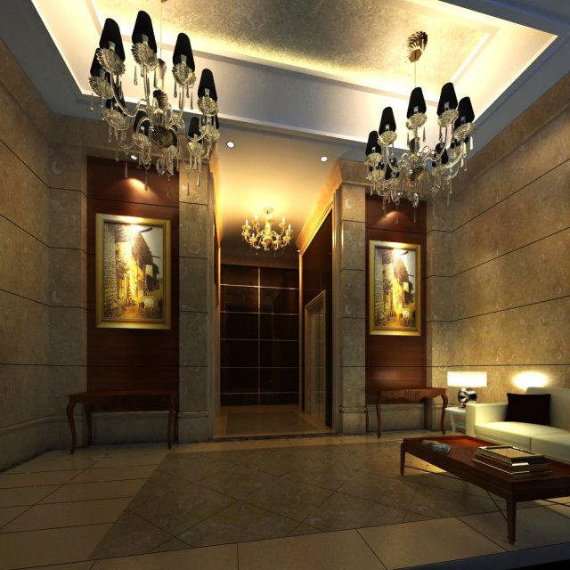 reception space 026 Model 3D .c4d .max .obj .3ds .fbx .stl .blend 