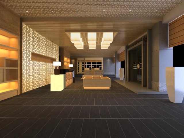 reception space 035 Model 3D .c4d .max .obj .3ds .fbx .stl .blend 