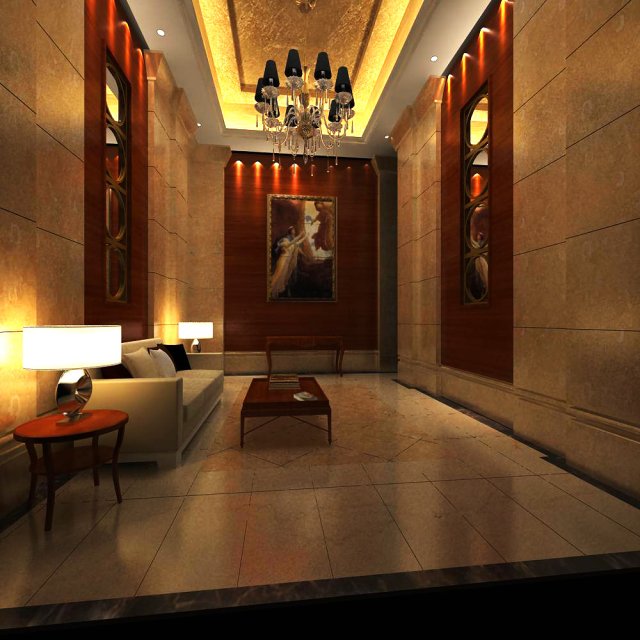 reception space 036 Modello 3D .c4d .max .obj .3ds .fbx .stl .blend 