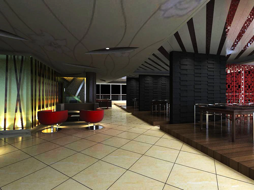 reception space 037 3D Model .c4d .max .obj .3ds .fbx .stl .blend 