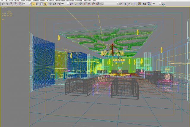 reception space 045 3D Model .c4d .max .obj .3ds .fbx .stl .blend 