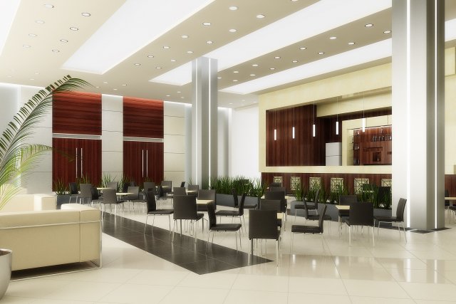 restaurant 004 3D Model .c4d .max .obj .3ds .fbx .stl .blend 