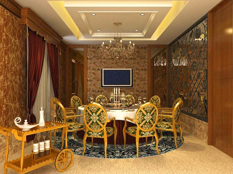 restaurant 006 3D Model .c4d .max .obj .3ds .fbx .stl .blend 