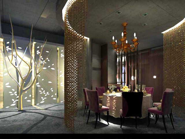 restaurant 009 3D 模型 .c4d .max .obj .3ds .fbx .stl .blend 