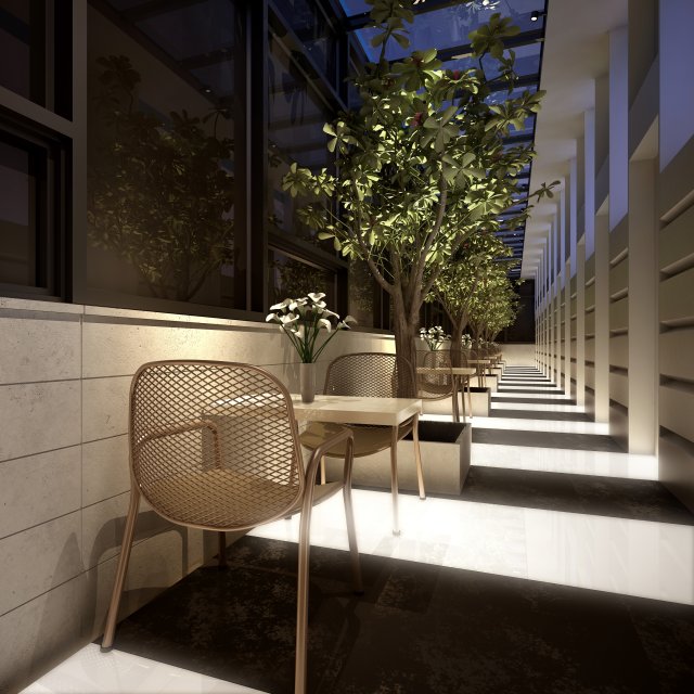 restaurant 013 3D Model .c4d .max .obj .3ds .fbx .stl .blend 