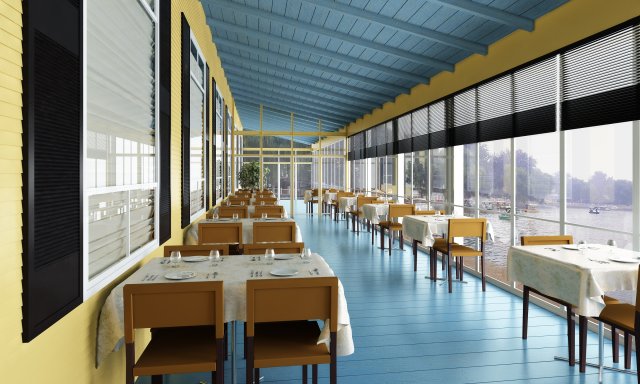 restaurant 018 Model 3D .c4d .max .obj .3ds .fbx .stl .blend 