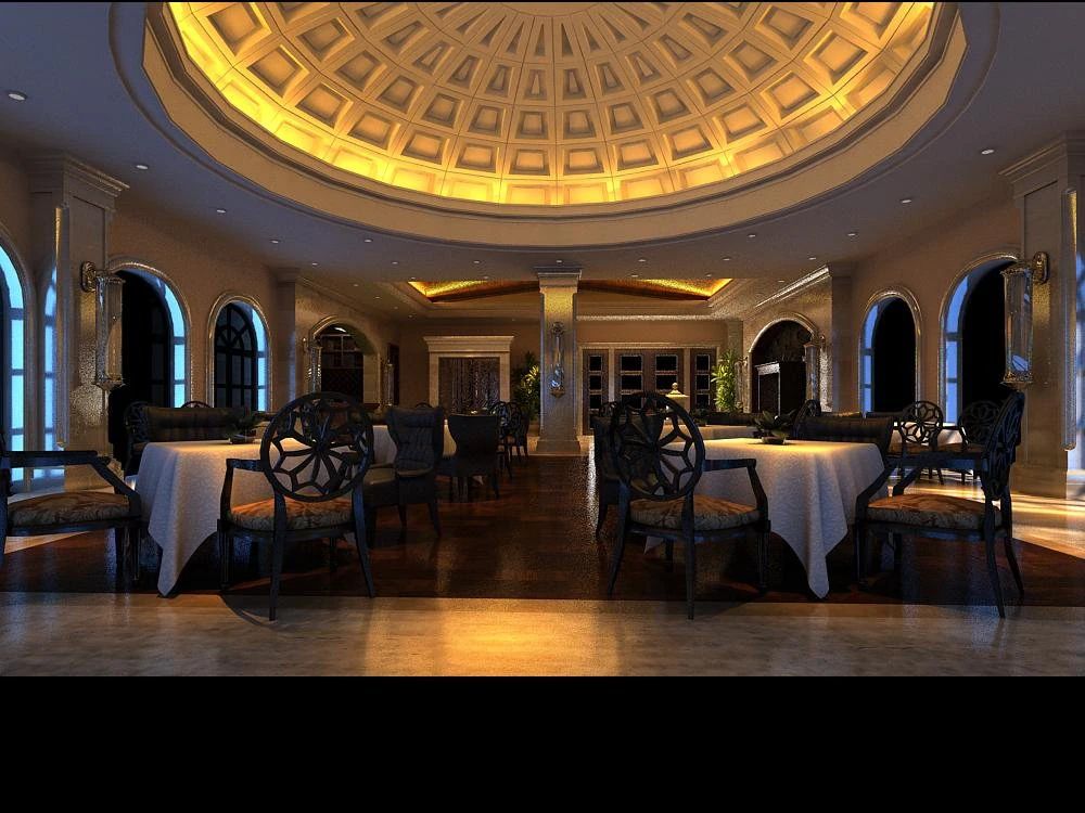 restaurant 020 3D Model .c4d .max .obj .3ds .fbx .stl .blend 