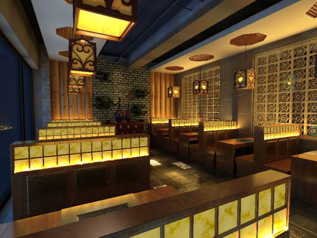 restaurant 021 3D 모델 .c4d .max .obj .3ds .fbx .stl .blend 