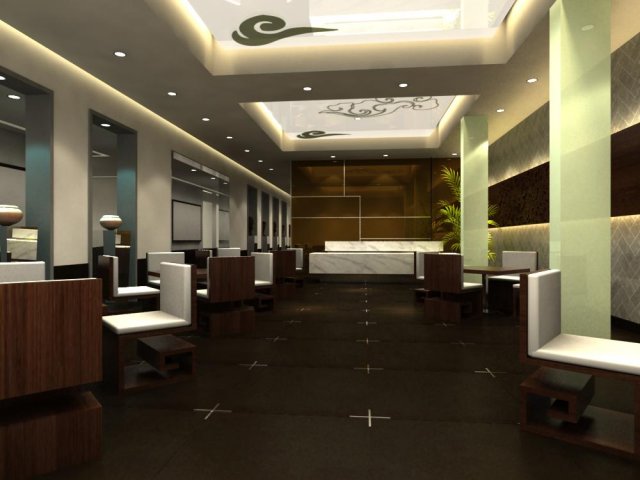 restaurant 024 3D Model .c4d .max .obj .3ds .fbx .stl .blend 