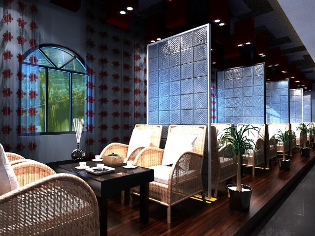 restaurant 028 3D 模型 .c4d .max .obj .3ds .fbx .stl .blend 