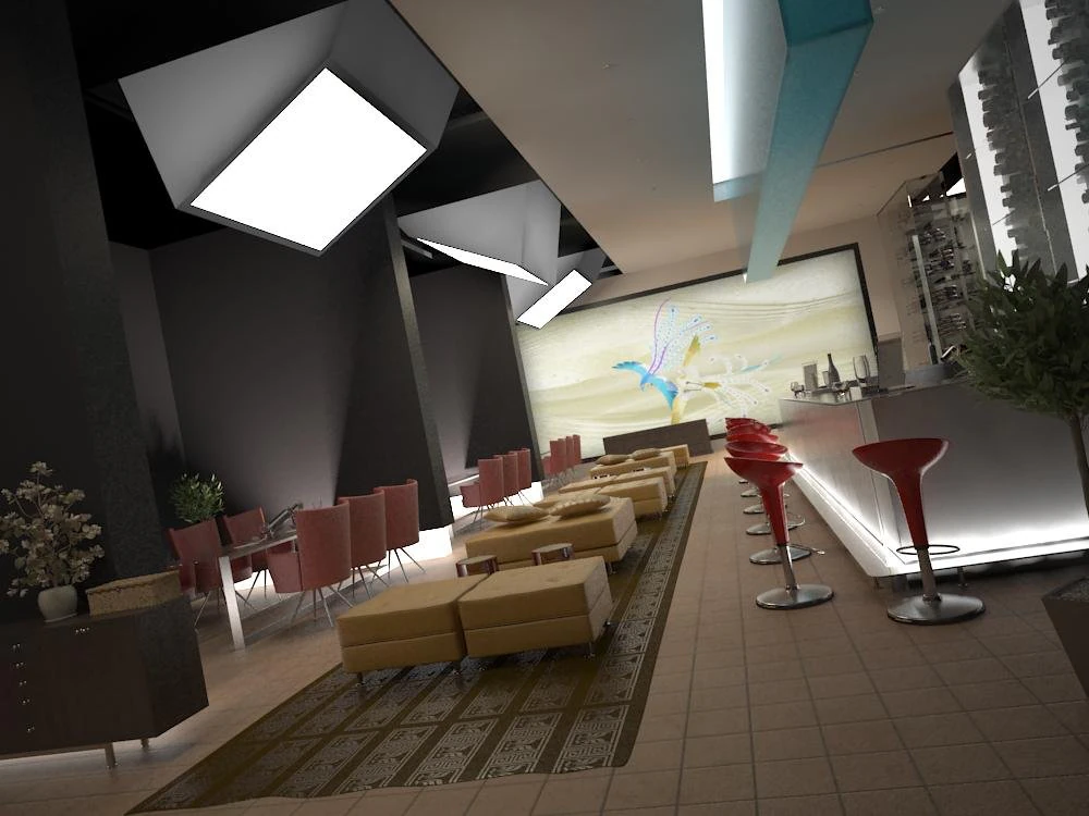 restaurant 029 3D Model .c4d .max .obj .3ds .fbx .stl .blend 