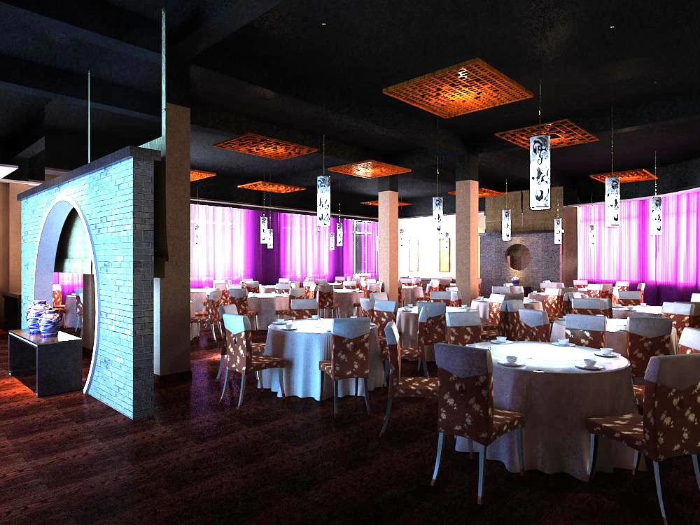 restaurant 032 3D Model .c4d .max .obj .3ds .fbx .stl .blend 