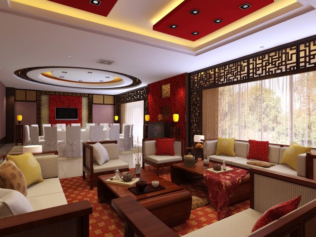 restaurant 037 3D मॉडल .c4d .max .obj .3ds .fbx .stl .blend 