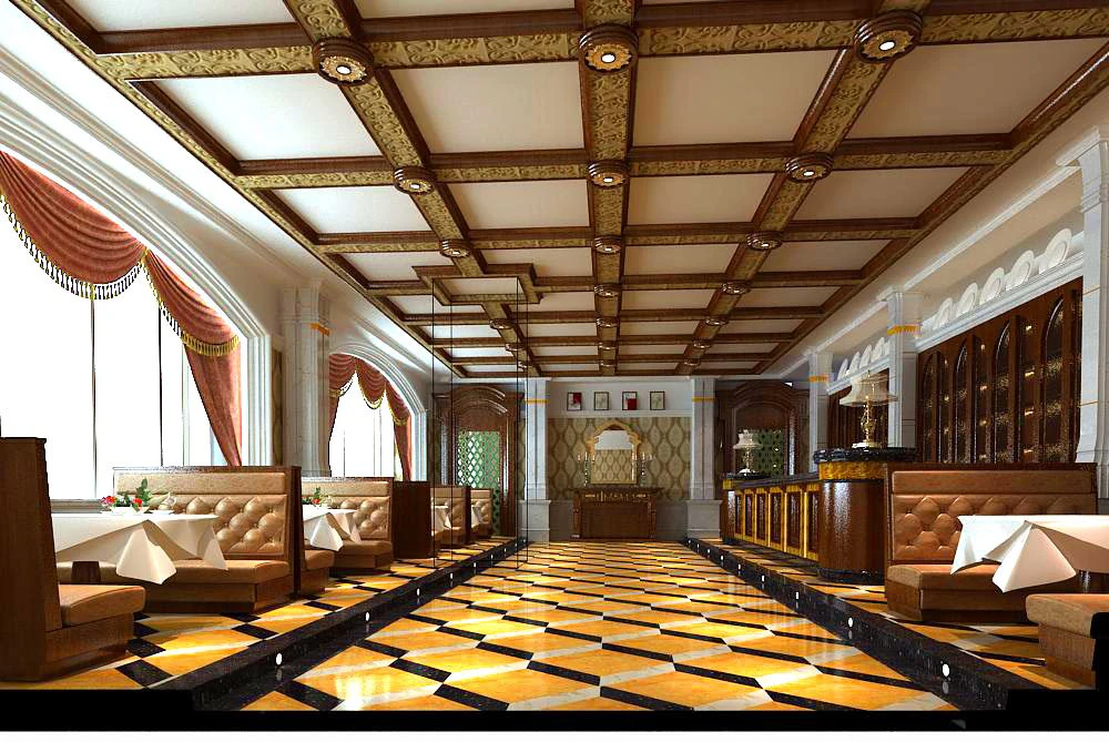restaurant 053 3D Model .c4d .max .obj .3ds .fbx .stl .blend