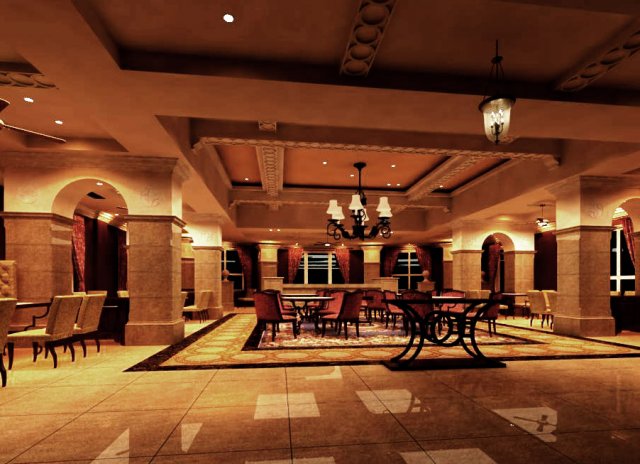 restaurant 057 Modèle 3D .c4d .max .obj .3ds .fbx .stl .blend 