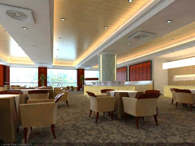 restaurant 063 3D Model .c4d .max .obj .3ds .fbx .stl .blend 