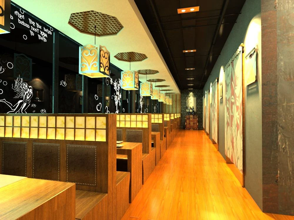 restaurant 064 3D Model .c4d .max .obj .3ds .fbx .stl .blend 