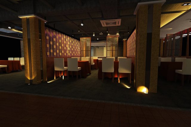 restaurant 068 Modelo 3D .c4d .max .obj .3ds .fbx .stl .blend 