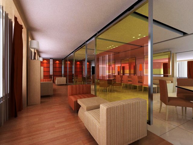 restaurant 071 Model 3D .c4d .max .obj .3ds .fbx .stl .blend 