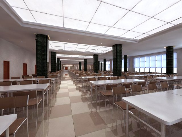 restaurant 085 3D Modell .c4d .max .obj .3ds .fbx .stl .blend 