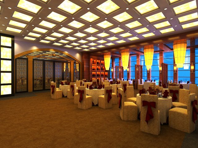restaurant 087 Modelo 3D .c4d .max .obj .3ds .fbx .stl .blend 