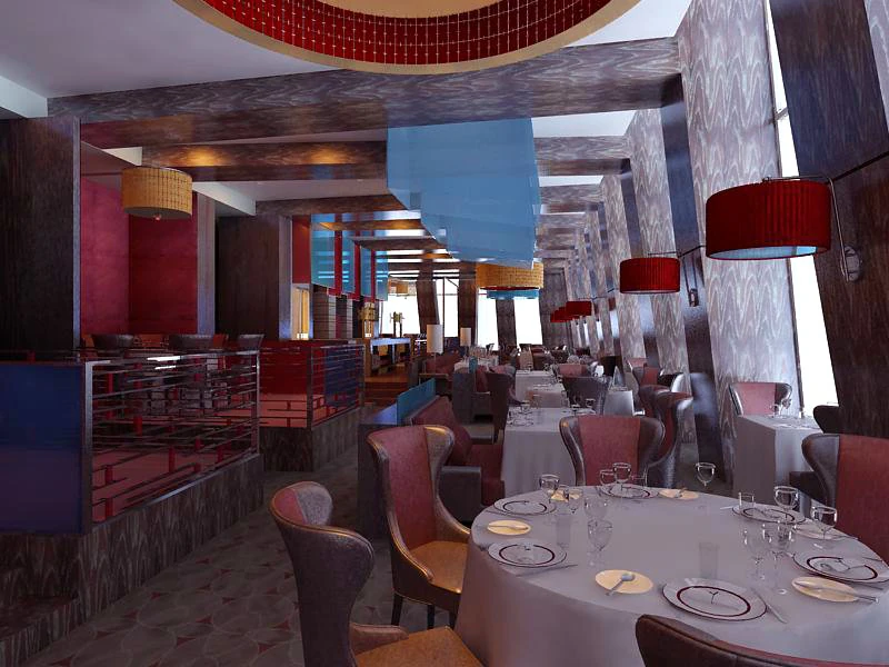 restaurant 088 3D Model .c4d .max .obj .3ds .fbx .stl .blend 