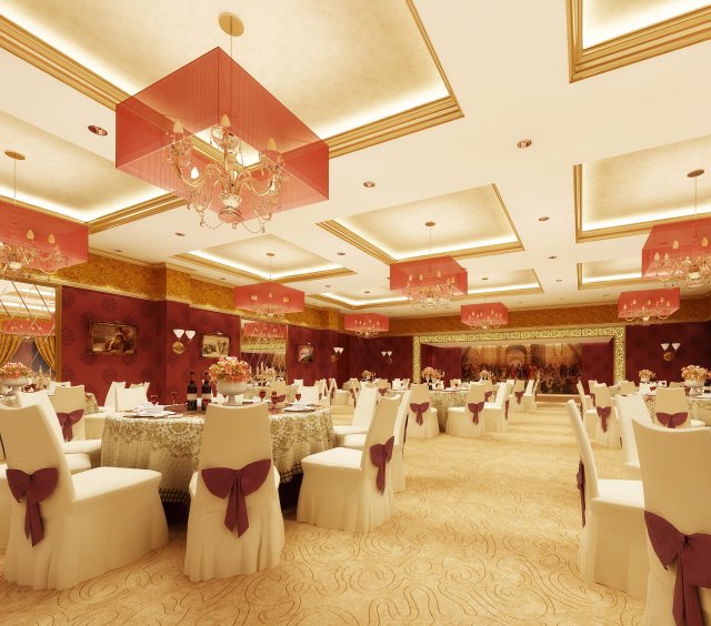 restaurant 093 3D-Modell .c4d .max .obj .3ds .fbx .stl .blend 