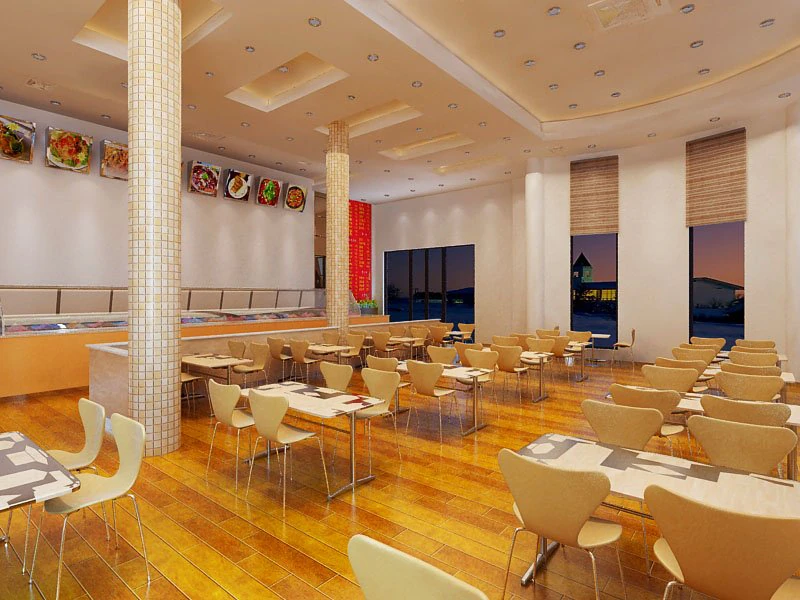 restaurant 096 3D Model .c4d .max .obj .3ds .fbx .stl .blend 