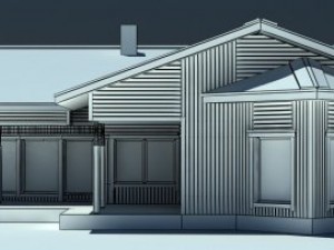 wooden house Model 3D