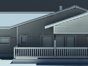 wooden house Model 3D