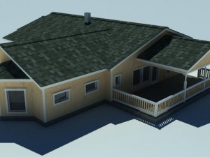 wooden house Model 3D