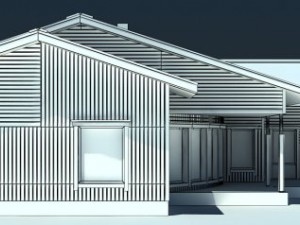 wooden house Model 3D