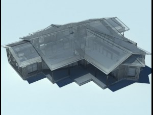 wooden house Model 3D