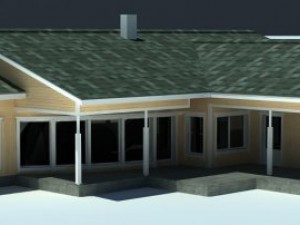 wooden house Model 3D