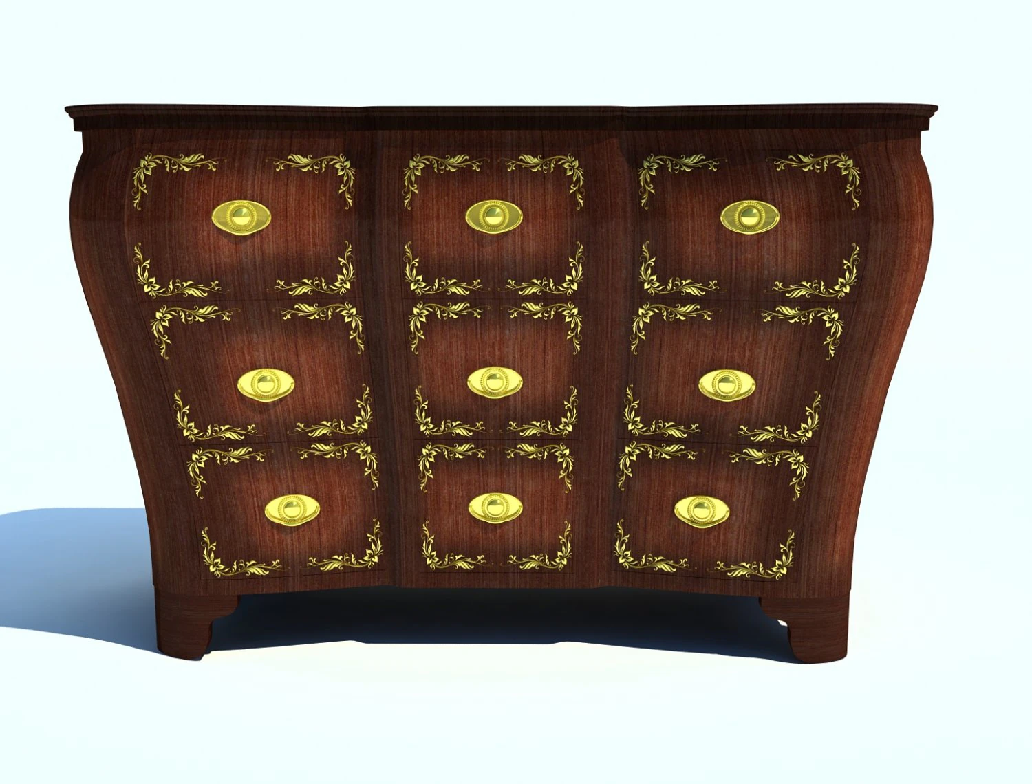 bedside table 3D Model .c4d .max .obj .3ds .fbx .stl .blend 