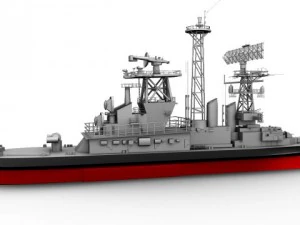 milit&auml;risches Schlachtschiff 3D Modell