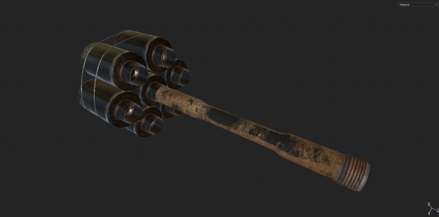anti tank granate Modelo 3D .c4d .max .obj .3ds .fbx .stl .blend 