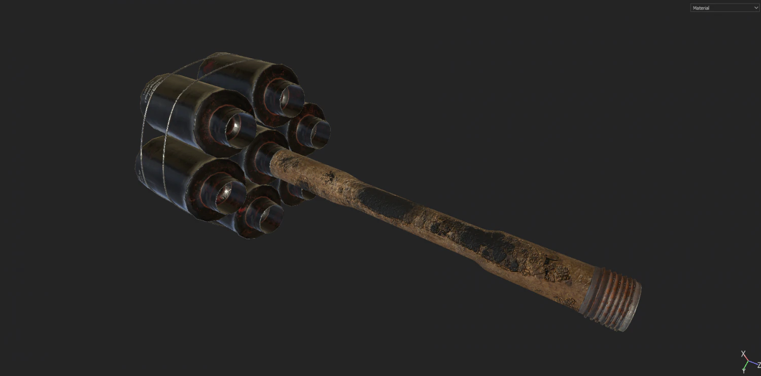 anti tank granate 3D Model .c4d .max .obj .3ds .fbx .stl .blend 