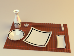 dishes for sushi 3D मॉडल