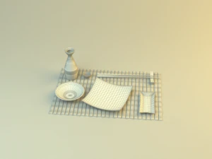 dishes for sushi 3D Model