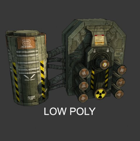 energy turret low poly Modelo 3D .c4d .max .obj .3ds .fbx .stl .blend