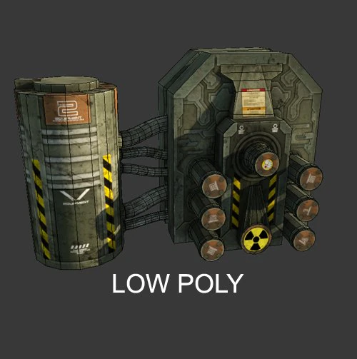 energy turret low poly 3D Model .c4d .max .obj .3ds .fbx .stl .blend 