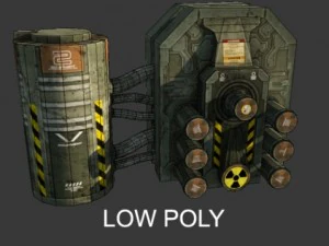 енергетична вежа з низьким полі 3D Модель