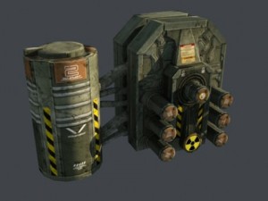 energy turret low poly Modelo 3D