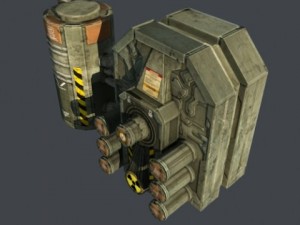 energy turret low poly Modelo 3D