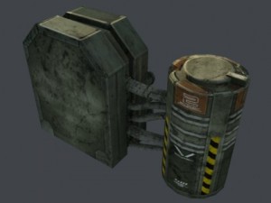 energy turret low poly Modelo 3D
