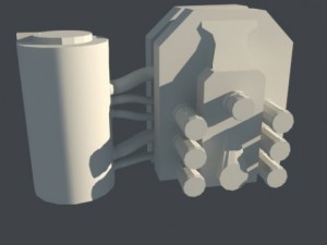 energy turret low poly Modelo 3D