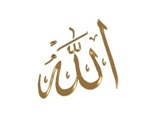 allah written in gold 3D Model