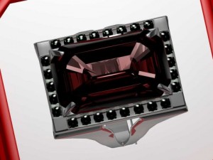 silverwork ruby ring 001 Model 3D