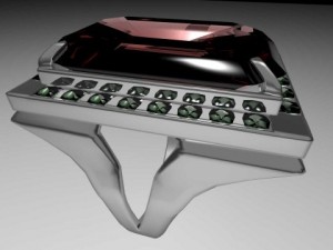 silverwork ruby ring 001 Model 3D